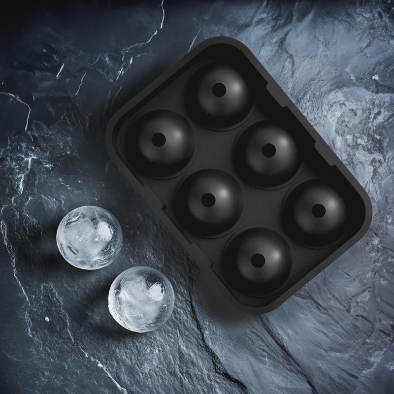 glacio Silicone Ice Cube Trays - Large Silicone Molds for 2-Inch Ice Cubes and Spheres Whiskey Ice Cube Trays with Lids for Cocktails & Bourbon - Set of 2 - Image 5